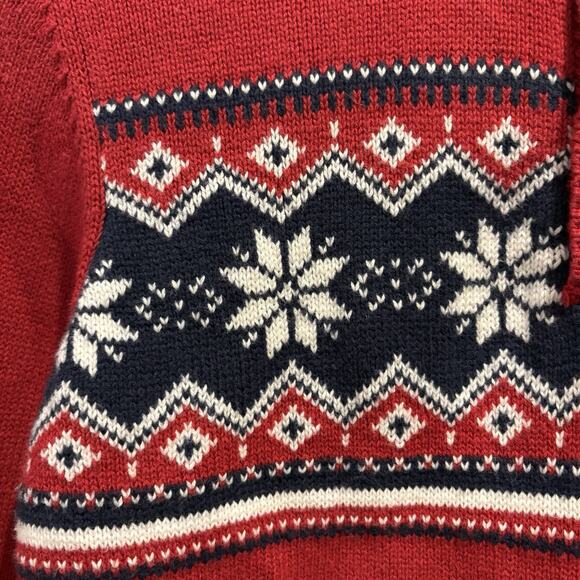 THE CHILDRENS PLACE Sweater Boys XL 14 Red Fair Isle Mock Neck Long Sleeve - Picture 5 of 10